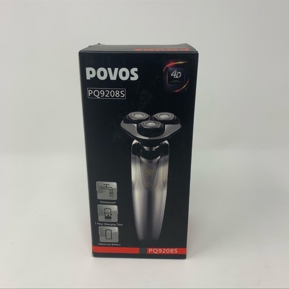 RESTOCKED! NIB Povos Electric Waterproof Rotary Electric Razor Shaver - Picture 9 of 10